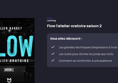 Flow l'atelier oratoire saison 2 Julien Barrew Majelan