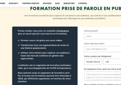 Formation Prise de Parole en Public Livementor