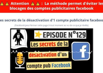 Les secrets d'un compte publicitaire facebook désactivés